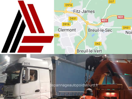 Dépannage poids lourds Breuil-le-Sec