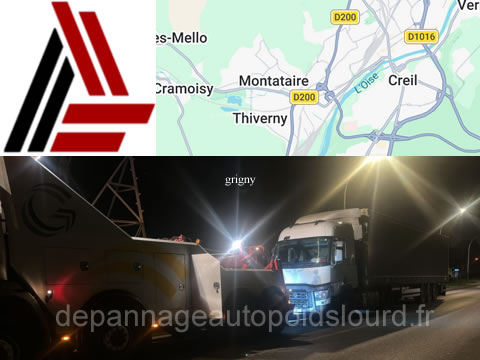 Dépannage poids lourds à Montataire 24h/24 et 7j/7