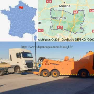 Dépannage remorquage tous poids lourds camion bus Oise 60